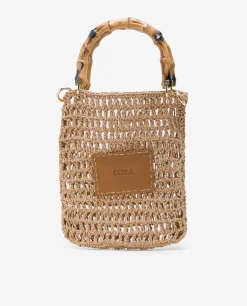 Bandolera Bambu Rafia Marron