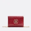 Bandolera Mini Logo Cuple Napa Coco Rojo