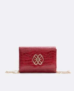 Bandolera Mini Logo Cuple Napa Coco Rojo