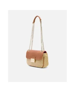 Bolso Caja Pequeno Rafia Beig