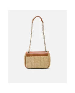 Bolso Caja Pequeno Rafia Beig