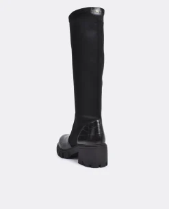 Bota Pala Y Talon Licra/Coco Negro