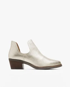 Botin Abertura Piel Metalizado