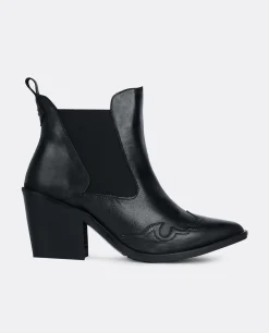 Botin Cow Boy Napa Negro