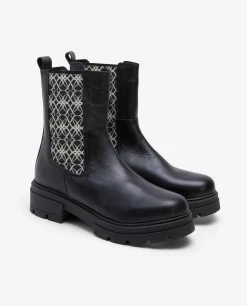 Botin Elastico Napa Negro