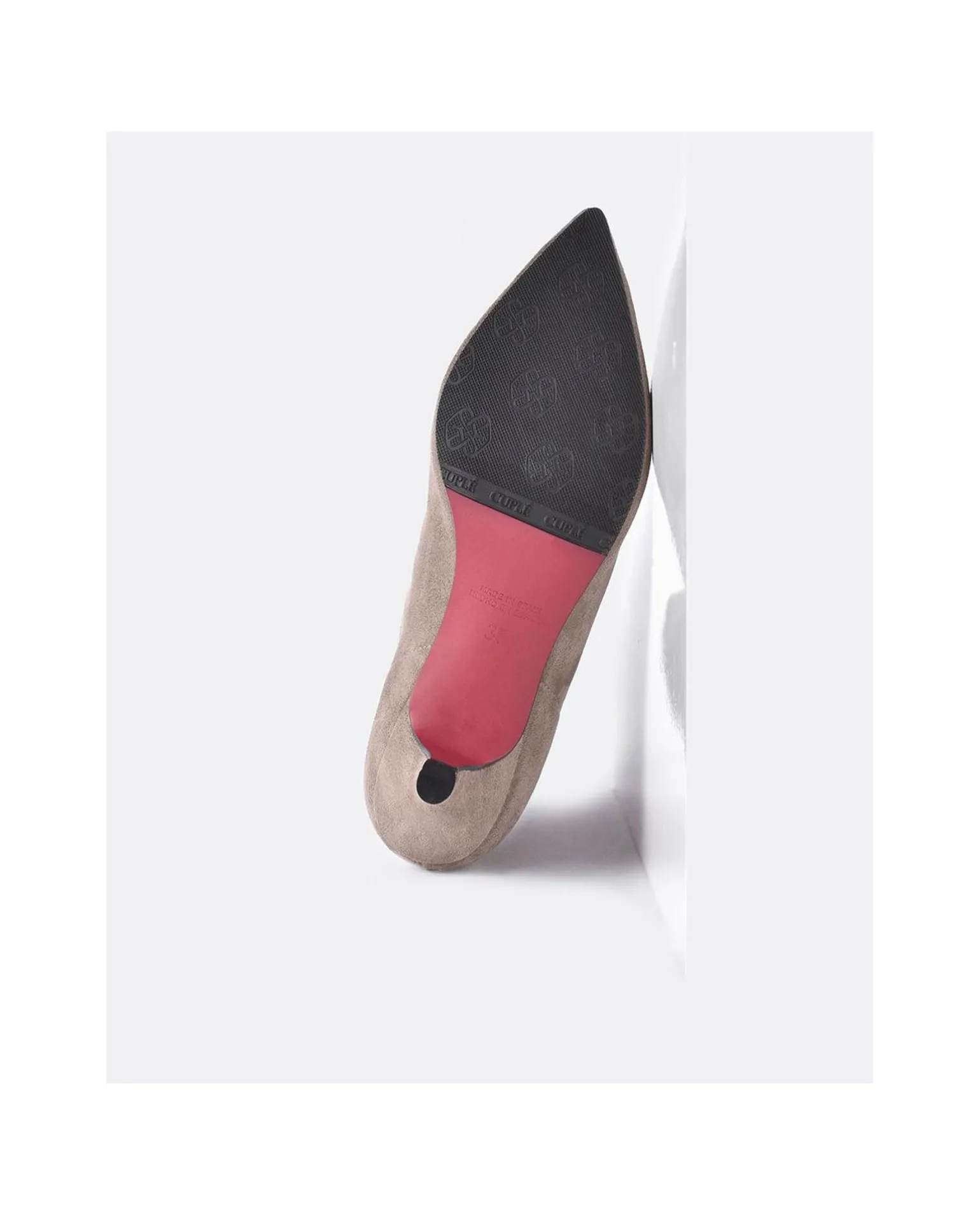 Botin Licra Tacón Bajo Ultrasuede Strech Taupe
