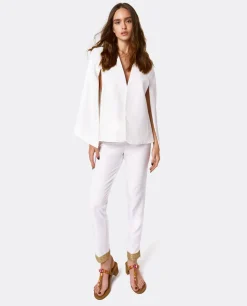 Chaqueta Capa Crep Blanco