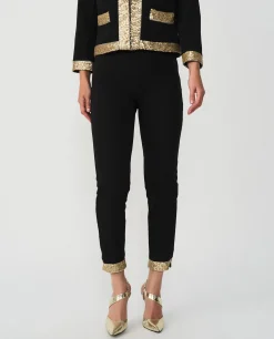 Pantalon Crep Negro Lentejuelas
