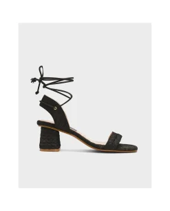 Sandalia Zahara Rafia Negro