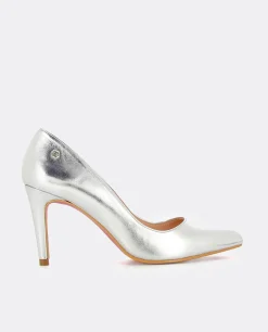 Stiletto Napa Lame Argento Napa Metalizado Plata