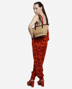 Top Botones Crep Estampado Jirafa