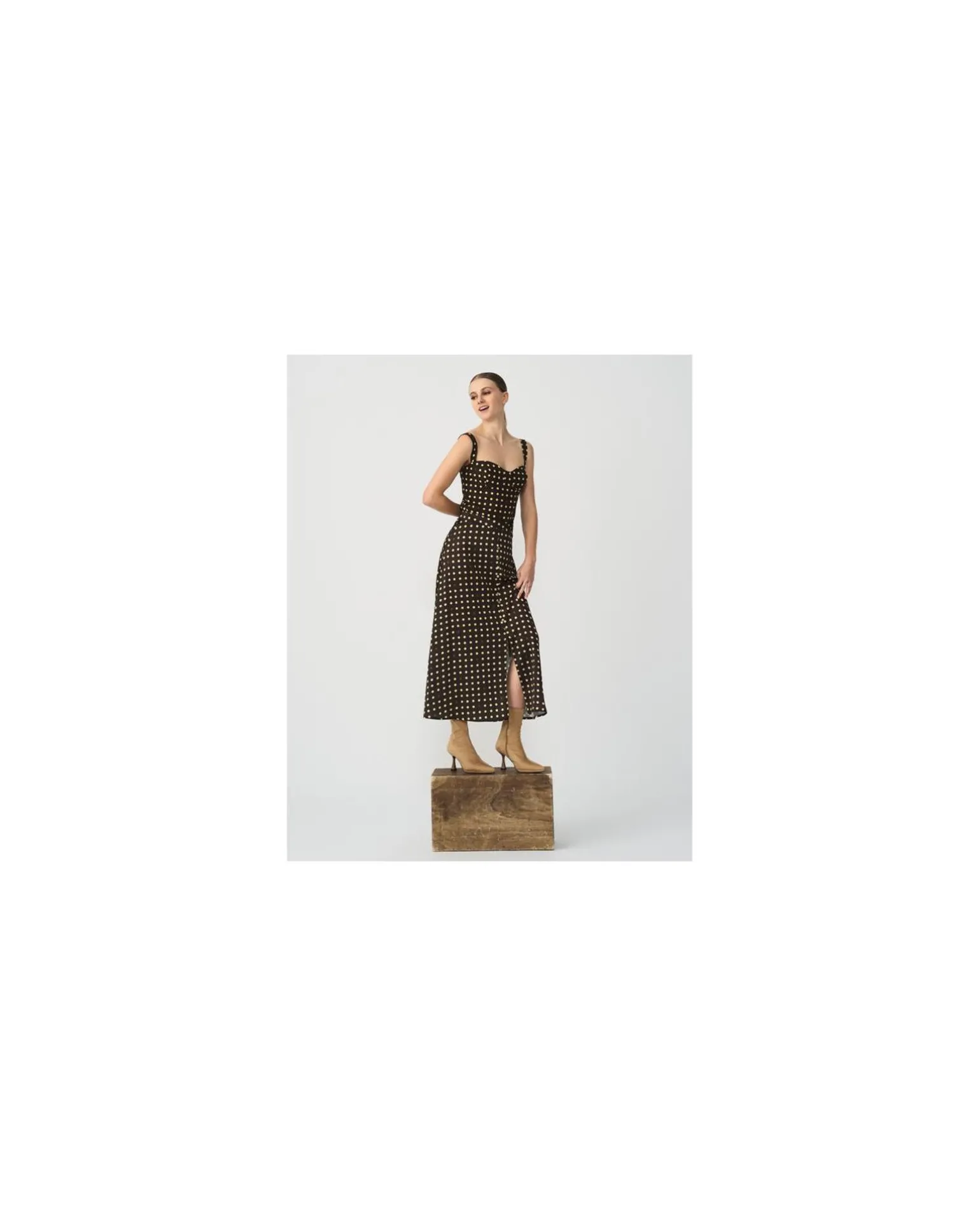 Top Corse Crep Lunares Marron
