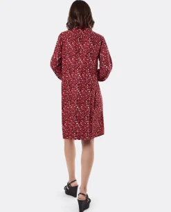 Vestido Textil Leopardo Rojo